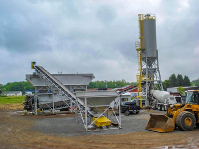 ready mix concrete plant layout