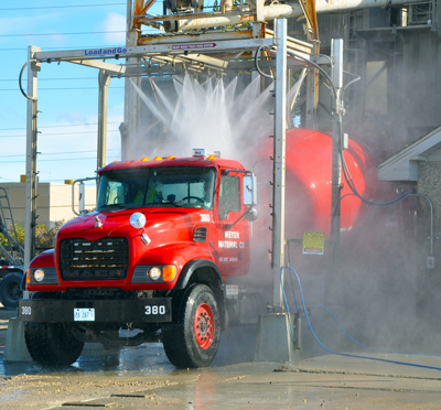 Aggregate Industries US is the installation of automated, drive-through mixer truck wash down equipment.